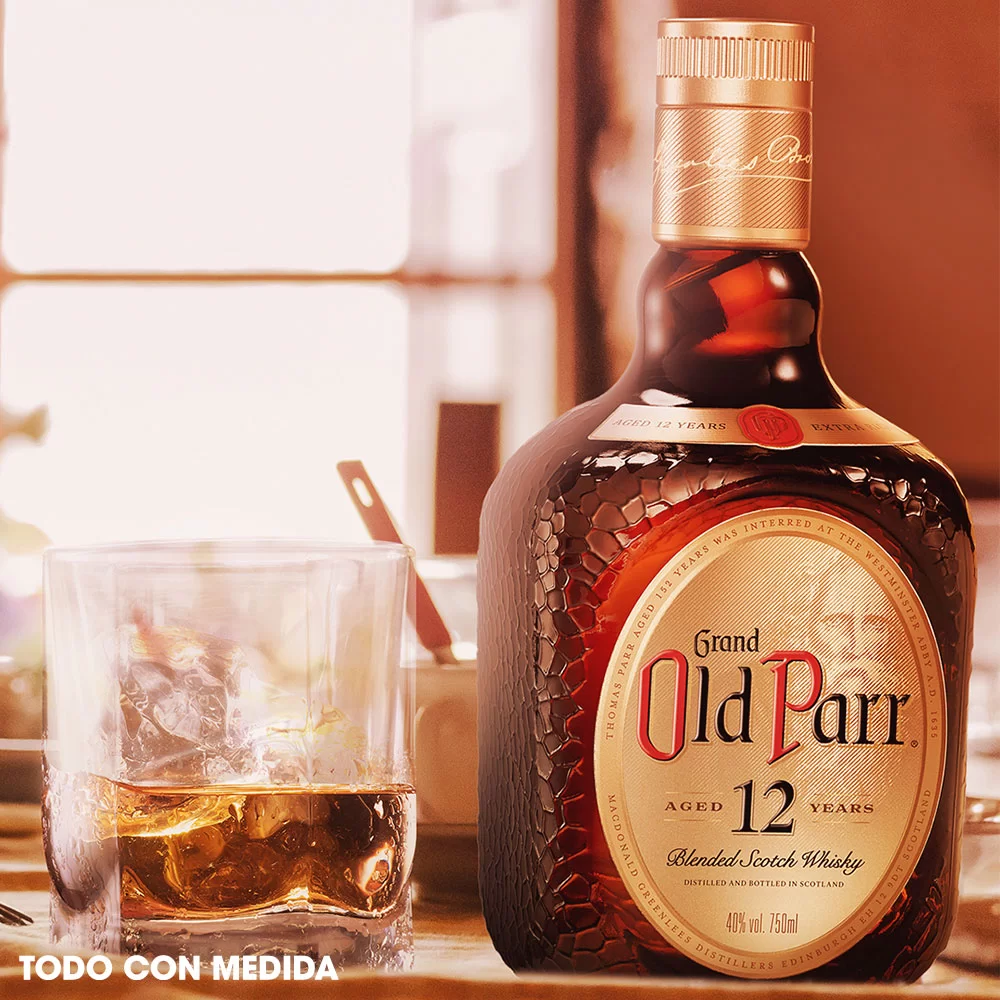 Whisky Grand Old Parr 12 Años 750 ml. 2 Whisky Grand Old Parr 12 Años 750 ml.