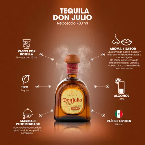 Tequila Don Julio Reposado 700 ml. 6 Tequila Don Julio Reposado 700 ml.