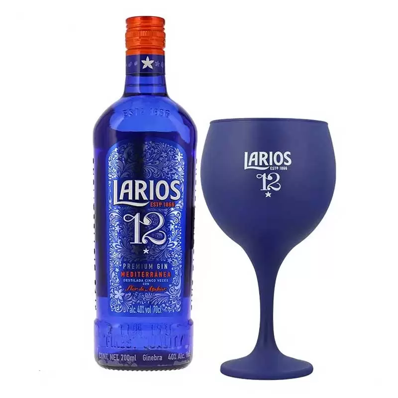 Ginebra Larios 12 Años 700 ml. + Copa 1 GINEBRA LARIOS 12 AÑOS 700 ml. + COPA