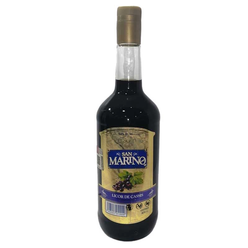 Licor San Marino Cassis 1000 ml. 1 LICOR SAN MARINO CASSIS 1000 ml.