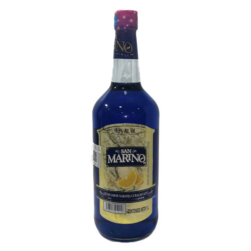 Licor San Marino Curacao Azul 1000 ml. 1 LICOR SAN MARINO CURACAO AZUL 1000 ml.