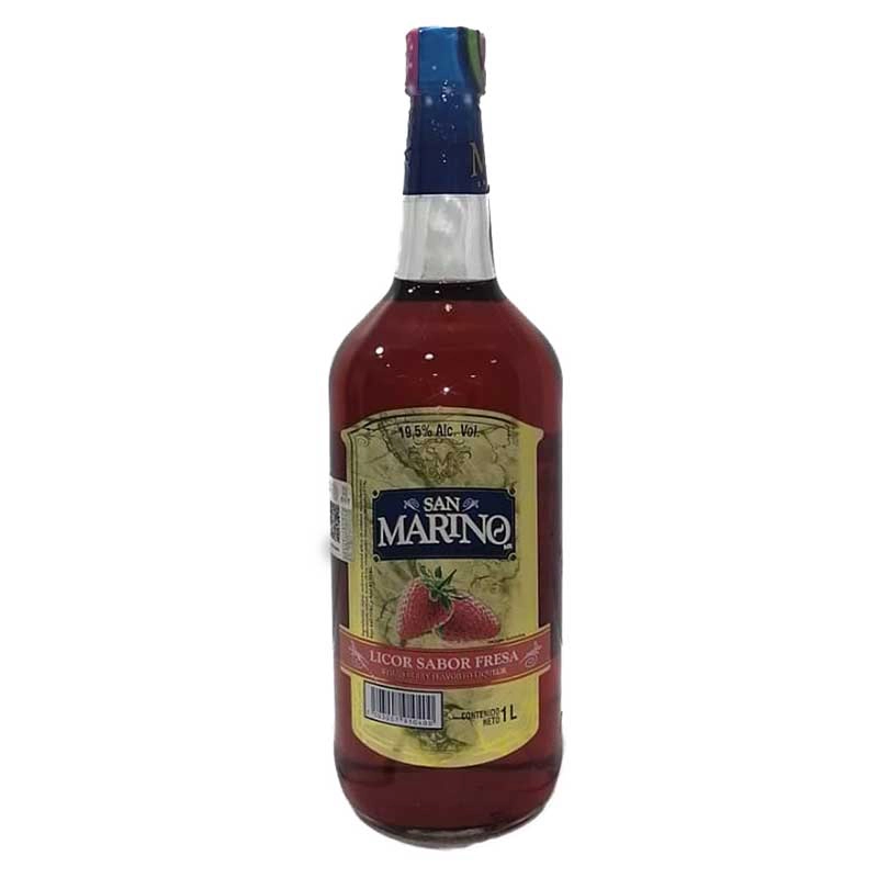 Licor San Marino Fresa 1000 ml. 1 LICOR SAN MARINO FRESA 1000 ml.