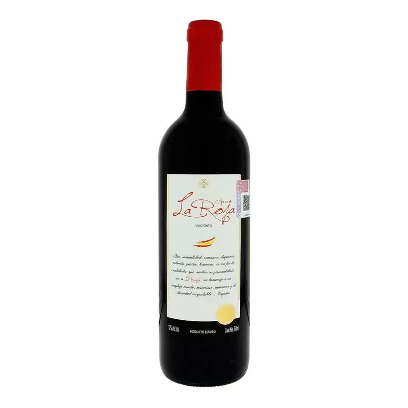 Vino Tinto La Roja 750 ml. 1 VINO TINTO LA ROJA 750 ml.