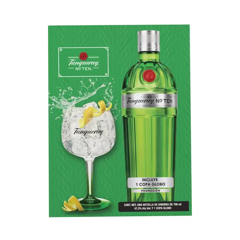 Ginebra Tanqueray Ten Gin 700 ml. + Copa Globo 1 GINEBRA TANQUERAY TEN GIN 700 ml. + COPA