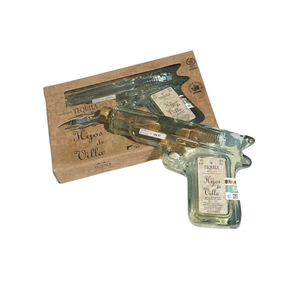 Tequila Pistola Hijos De Villa Escuadra 200 ml. 1 Tequila Pistola Hijos De Villa Escuadra 200 ml.