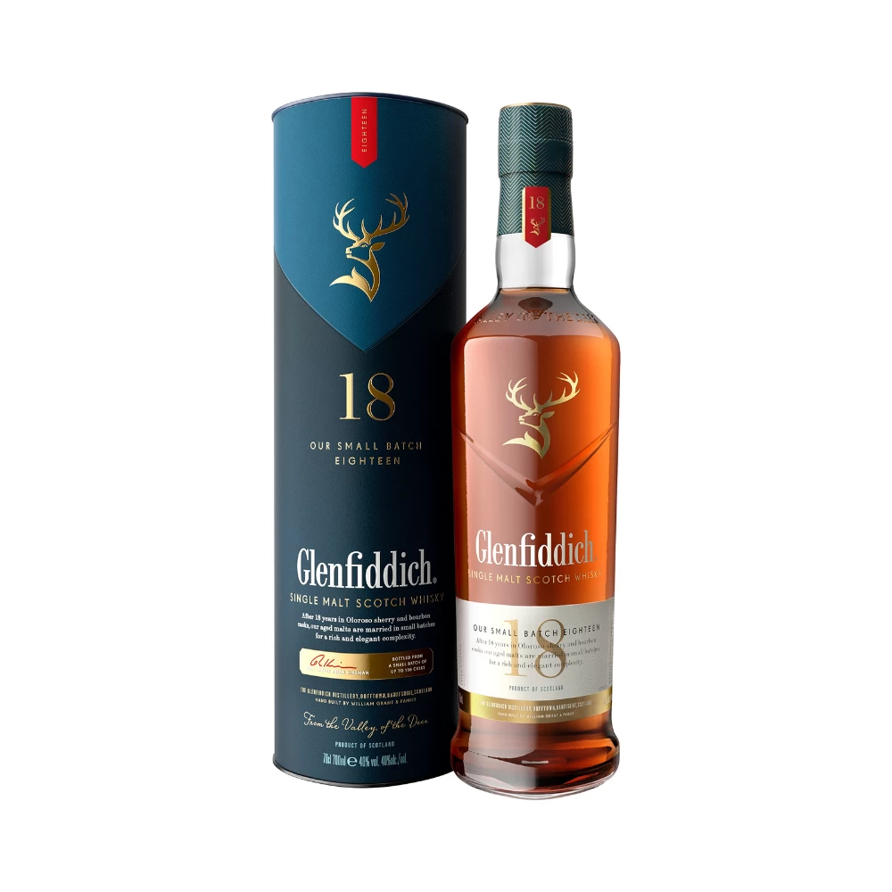 Whisky Glenfiddich 18 Años 750 ml. 1 Whisky Glenfiddich 18 Años 750 ml.