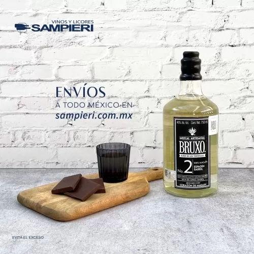 Mezcal Bruxo #2 Pechuga Maguey 750 ml. 3 Mezcal Bruxo #2 Pechuga Maguey 750 ml.