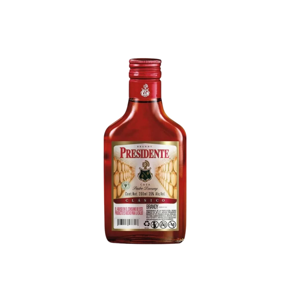 Brandy Presidente Clasico 200 ml. 1 Brandy Presidente Clasico 200 ml.