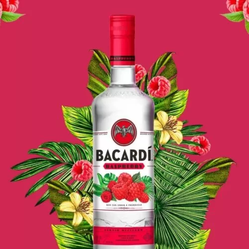 Ron Bacardi Raspberry 700 ml. 3 Ron Bacardí Raspberry 750 ml.