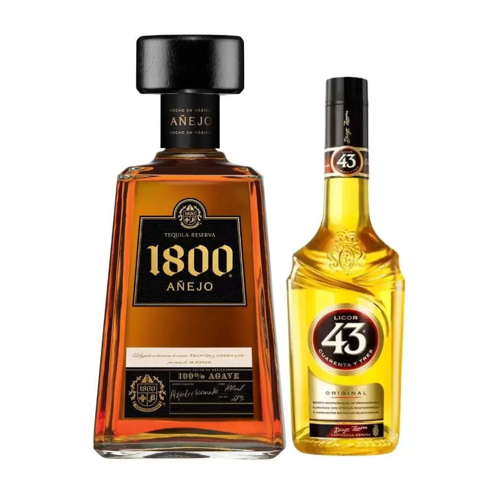 Tequila Cuervo 1800 Añejo 700 ml. + Licor 43 375 ml. 1 Tequila Cuervo 1800 Añejo 700 ml. + Licor 43 375 ml.