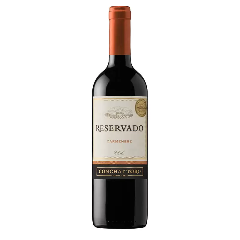 Vino Tinto Concha Y Toro Reservado Carmenere 750 ml. 1 VINO TINTO CONCHA Y TORO RESERVADO CARMENERE 750 ml