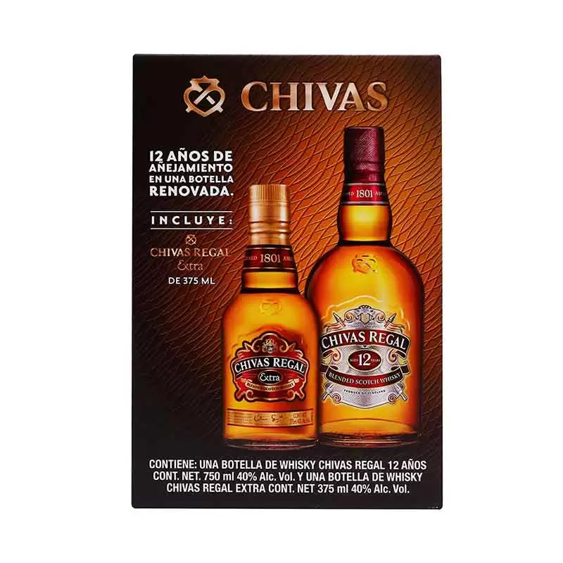 Whisky Chivas Regal 12 Años 750 ml. + Chivas Extra 375 ml. 1 WHISKY CHIVAS REGAL 12 AÑOS 750 ml.+ CHIVAS EXTRA 375 ml.