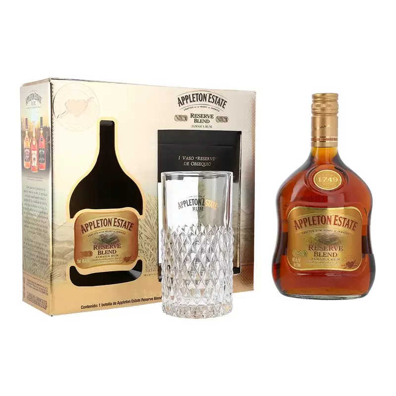 Ron Appleton Estate Reserve 750 ml. + Vaso 1 RON APPLETON STATE RESERVE 750 ml. + VASO
