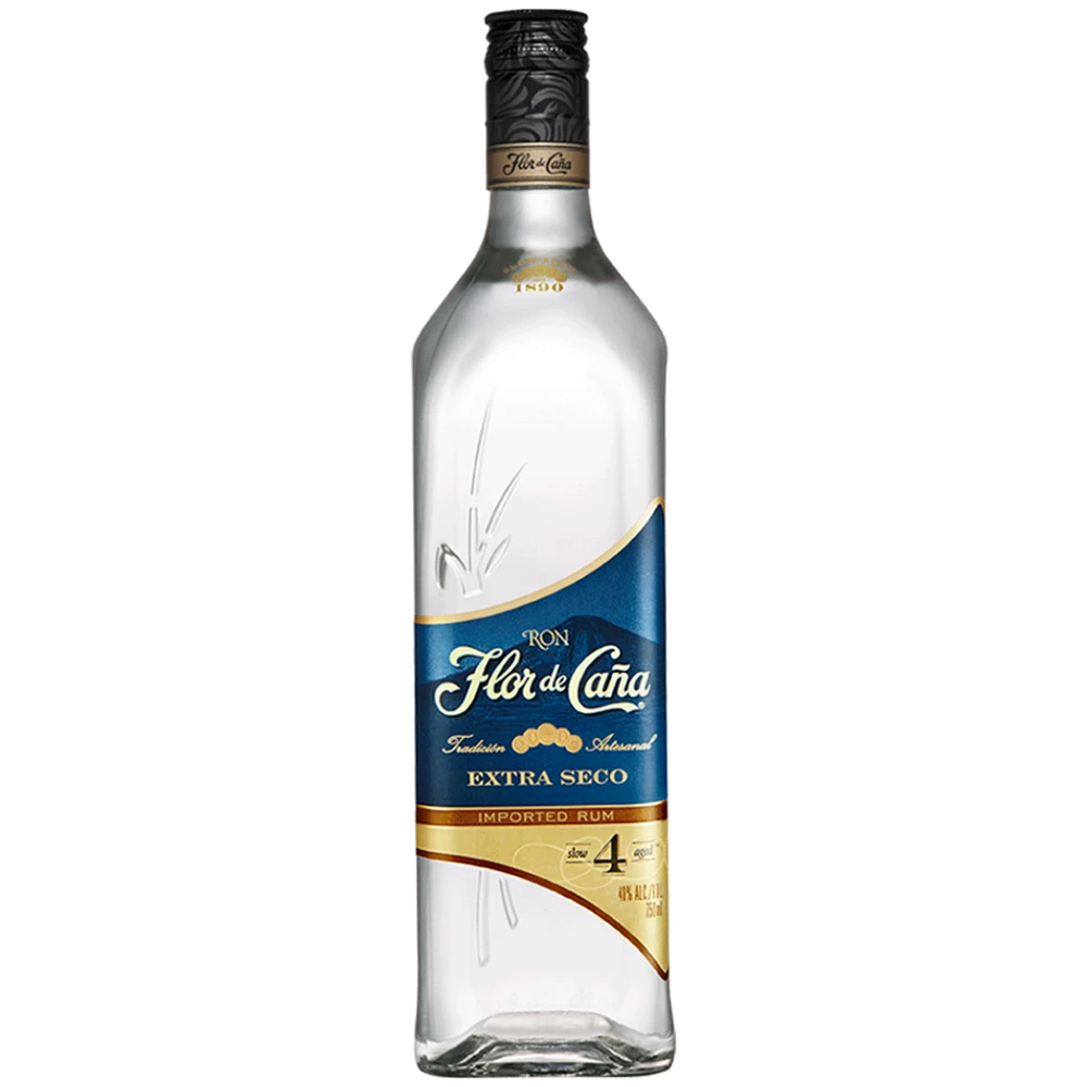Ron Flor De Caña 4 Años Extra Dry 750 ml. 1 Ron Flor De Caña 4 Años Extra Dry 750 ml.