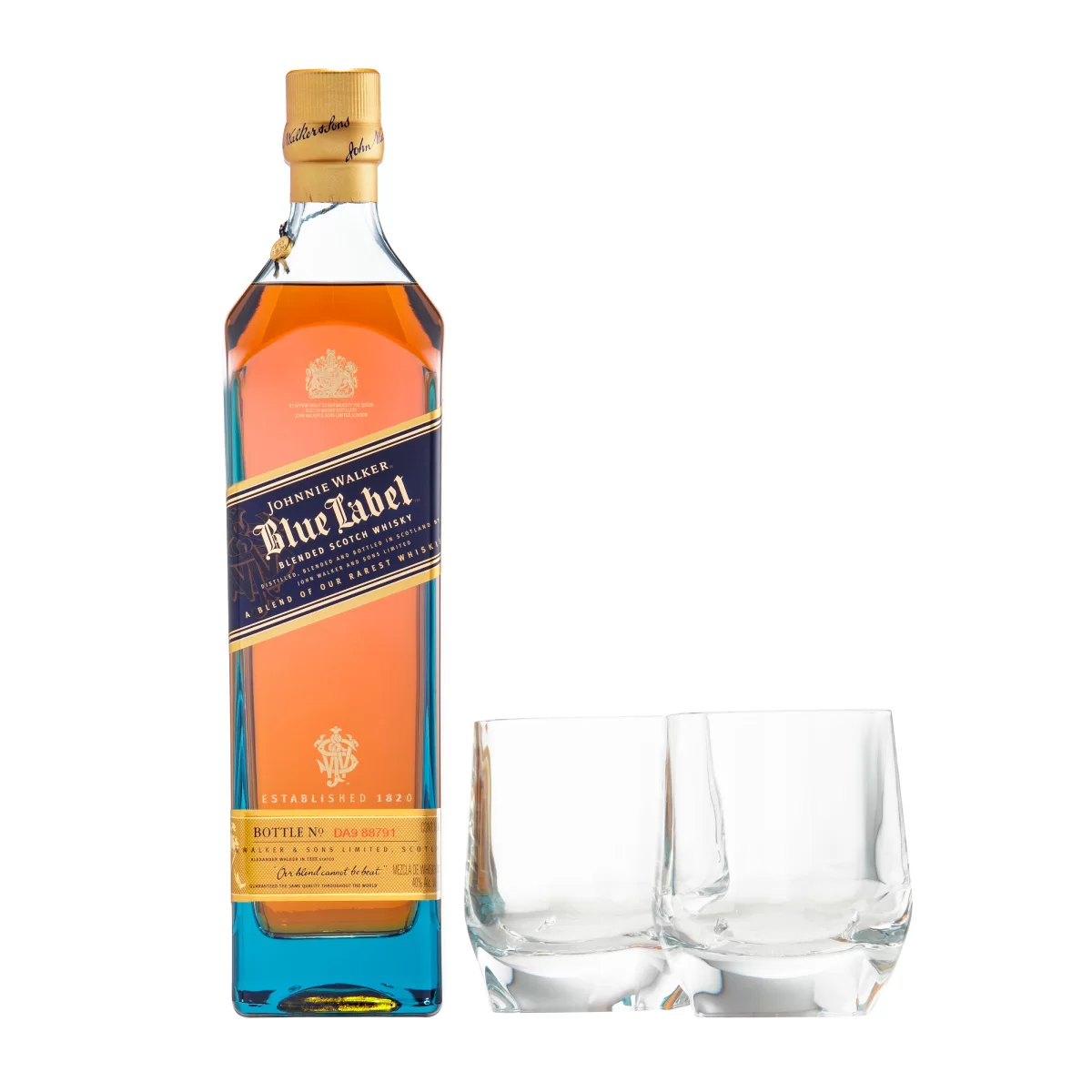 Whisky Johnnie Walker Blue Label 750 ml. + Vasos 1 Whisky Johnnie Walker Blue Label 750 ml. + Vasos