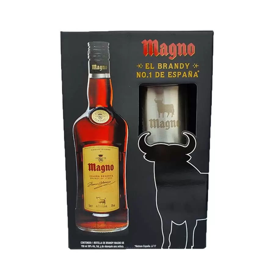 Brandy Magno Reserva 700 ml. + Anfora 1 BRANDY MAGNO RESERVA 700 ml. + ANFORA