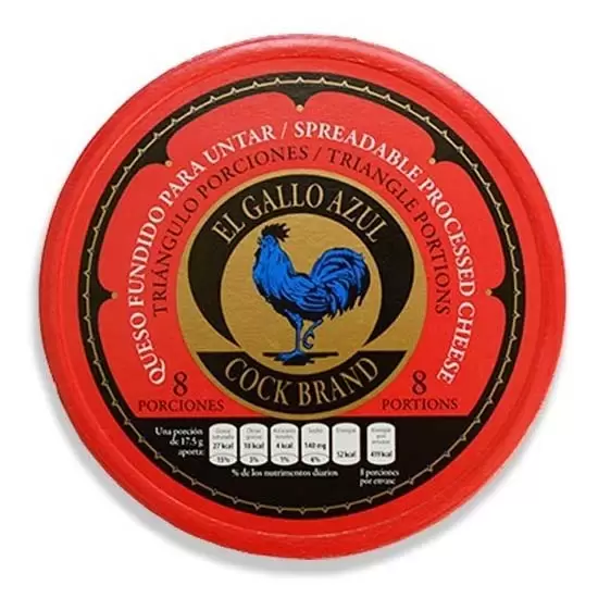 Queso Fundido El Gallo Azul Porciones 140 gr. 1 QUESO GALLO AZUL PORCIONES 140 gr.