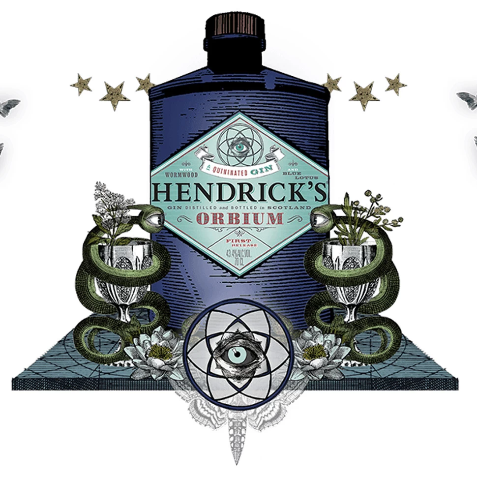 Ginebra Hendricks Orbium 700 ml. 2 Ginebra Hendricks Orbium 700 ml.