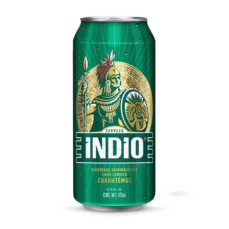 Cerveza Indio Lata 473 ml. 1 CERVEZA INDIO LATA 473 ml.