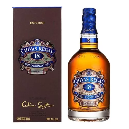 Whisky Chivas Regal 18 Años 750 ml. 5 WHISKY CHIVAS REGAL 18 AÑOS 750 ml.