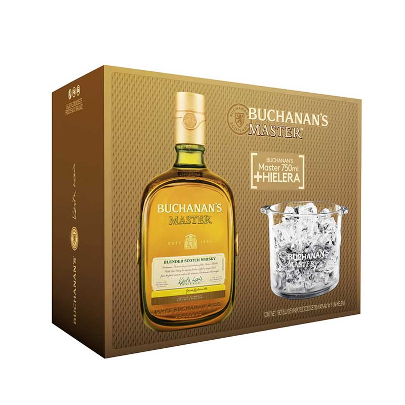 Whisky Buchanans Master 750 ml. + Hielera 1 WHISKY BUCHANAN´S MASTER 750 ml. + HIELERA