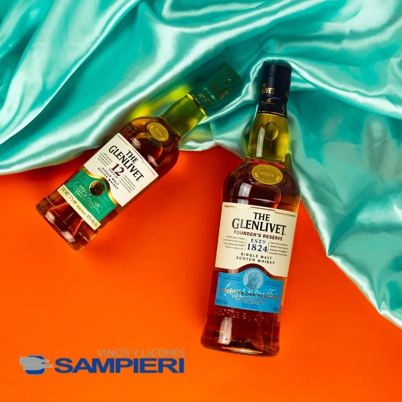 Whisky The Glenlivet Founders 750 ml. + Glenlivet 12 Años 375 ml. 2 Whisky The Glenlivet Founders 750 ml. + Glenlivet 12 Años 375 ml.