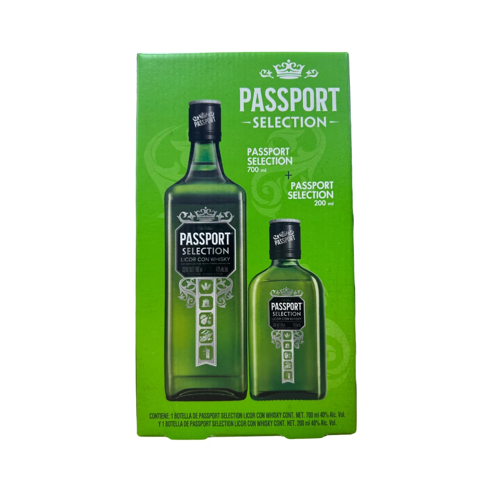 Whisky Passport 700 ml. + Passport 200 ml. 1 Whisky Passport 700 ml. + Passport 200 ml.
