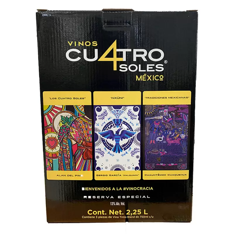 3 Vino Tinto Cuatro Soles Blend 750 ml. C/U 1 3 VINO TINTO CUATRO SOLES BLEND 750 ml. c/u