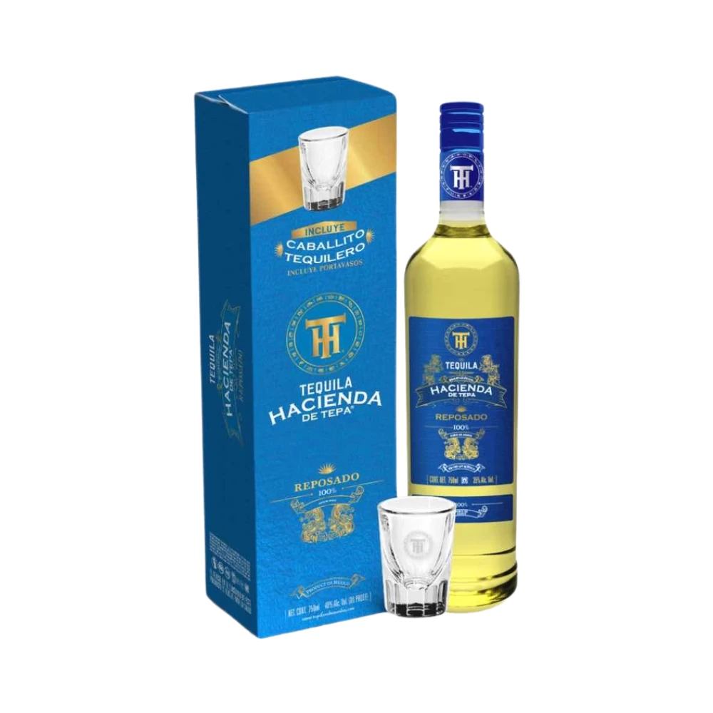 Tequila Hacienda de Tepa Reposado 750 ml. + Vaso Tequilero 1 Tequila Hacienda de Tepa Reposado 750 ml. + Vaso Tequilero