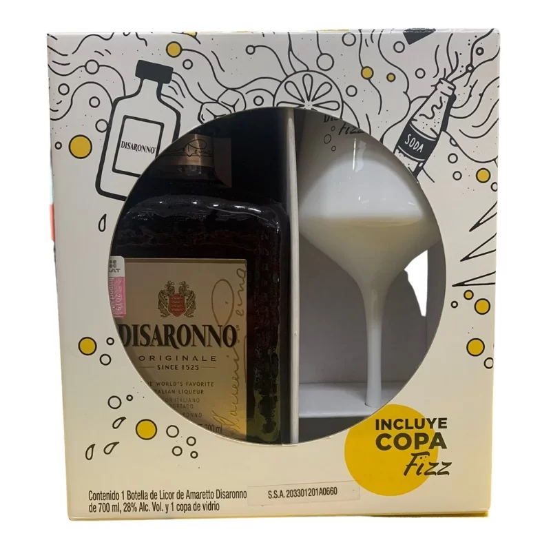 Licor Amaretto Disaronno 700 ml. + Copa 2 Licor Amaretto Disaronno 700 ml. + Copa