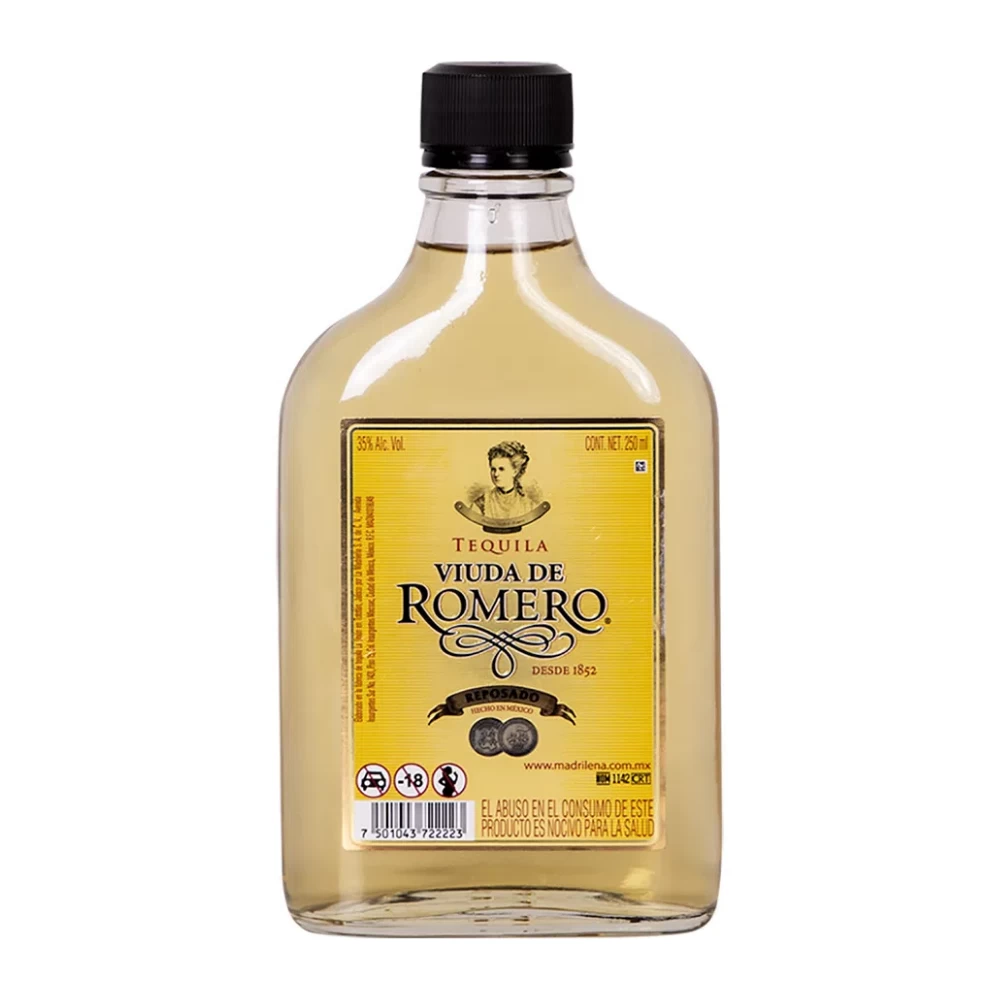Tequila Viuda De Romero Reposado 250 ml. 1 Tequila Viuda De Romero Reposado 250 ml.