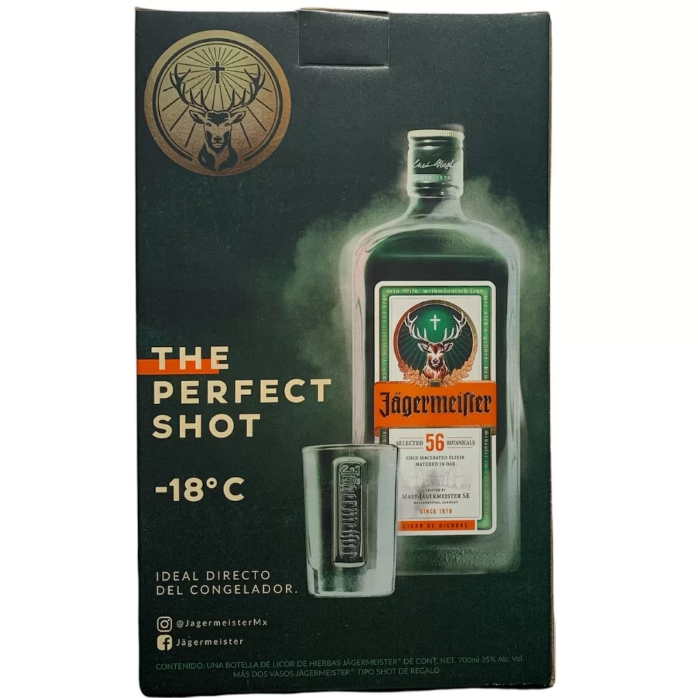 Licor Jagermeister De Hierbas 700 ml. + 2 Shots 2 Licor Jagermeister De Hierbas 700 ml. + 2 Shots