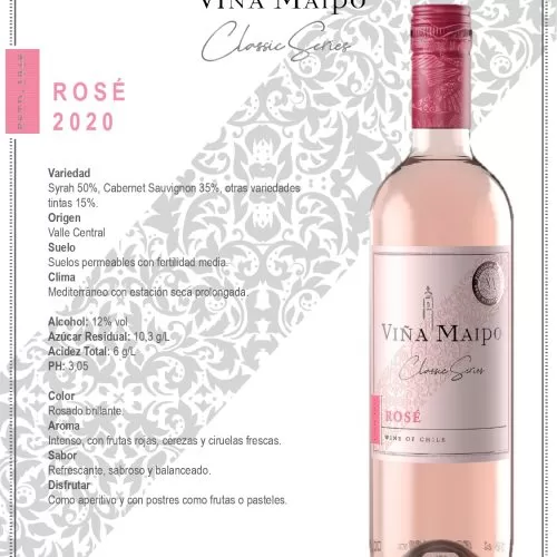 Vino Rosado Viña Maipo Rose 750 ml. 3 Vina Maipo Classic Series Rose 2020 ESP 1 page 0001