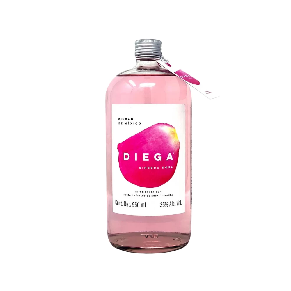 Ginebra Diega Rosa 950 ml. 1 Ginebra Diega Rosa 950 ml.