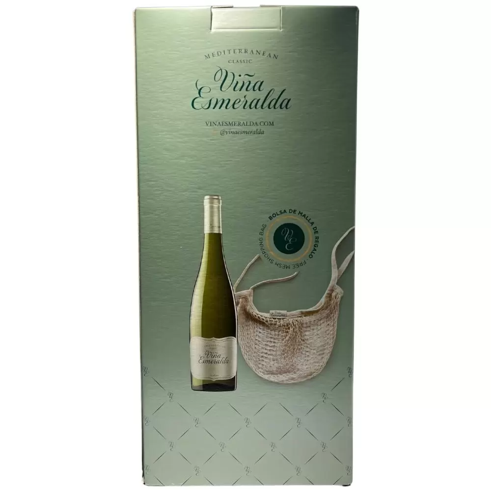 Vino Blanco Torres Viña Esmeralda 750 ml. + Bolsa de Malla 2 Vino Blanco Viña Esmeralda 750 ml. + Bolsa de Malla