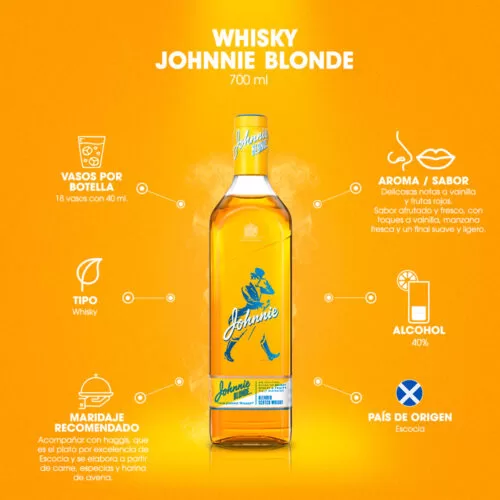 Whisky Johnnie Walker Blonde 700 ml. 6 Whisky Johnnie Blonde 700 ml.
