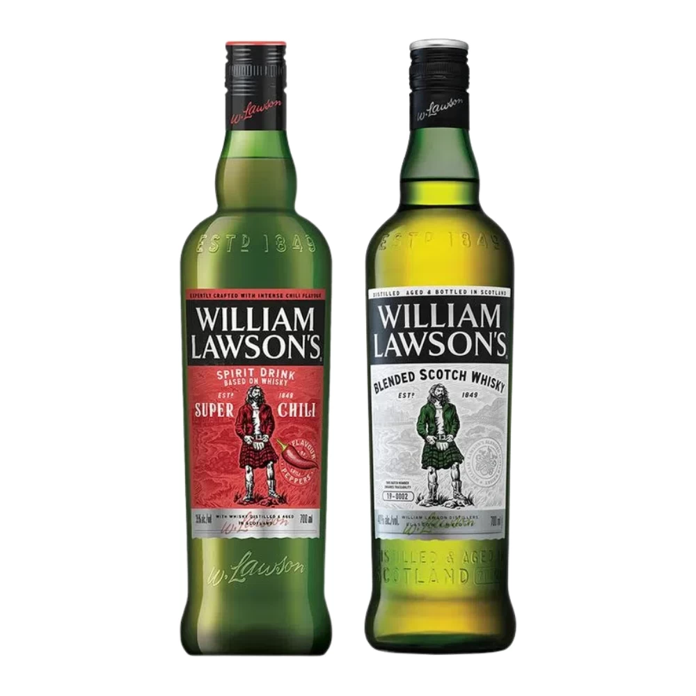 Whisky William Lawsons 700 ml. + Whisky William Lawsons Super Chilli 700 ml. 1 Whisky William Lawsons 700 ml. + Whisky William Lawsons Super Chilli 700 ml.