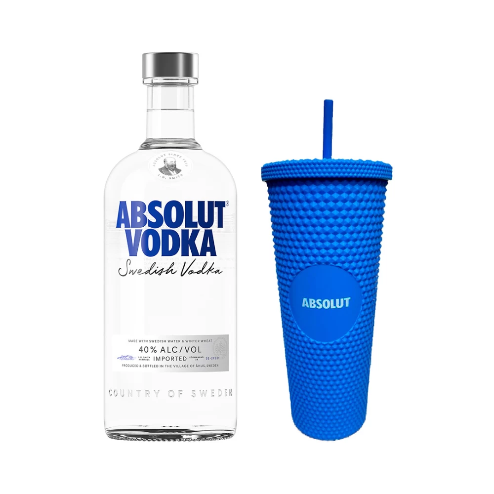 Vodka Absolut Azul 750 ml. + Vaso 1 Vodka Absolut Azul 750 ml. + Vaso