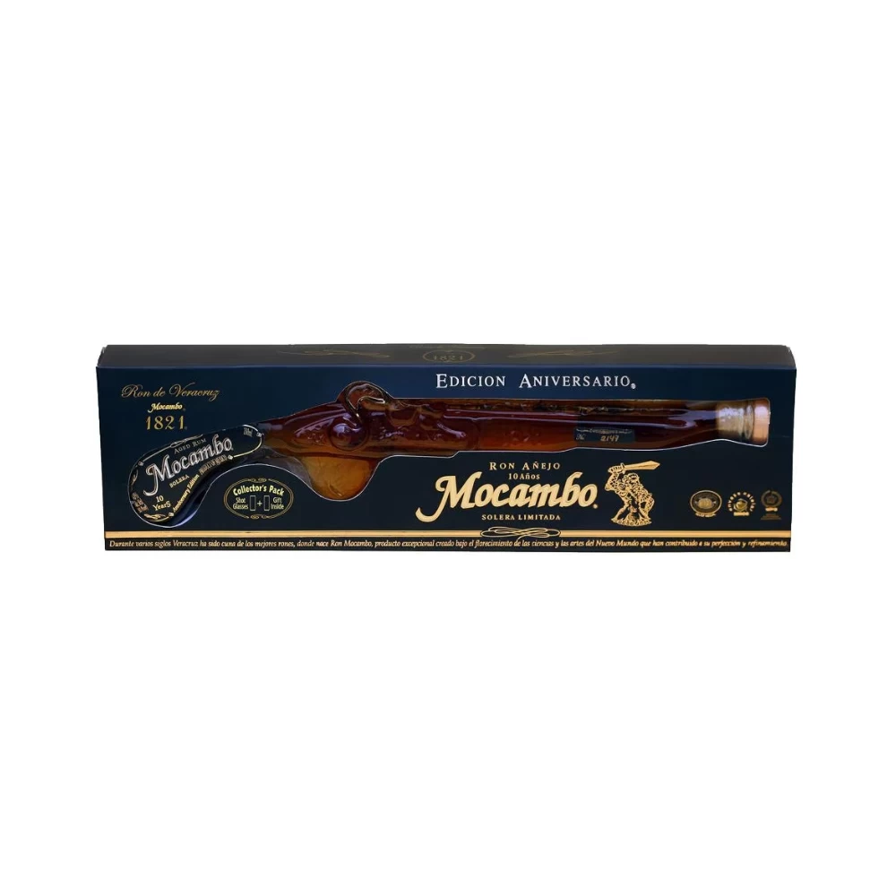 Ron Mocambo Añejo Pistola Bucanera 10 Años 200 ml. 2 Ron Mocambo Añejo Pistola Bucanera 10 Años 200 ml.