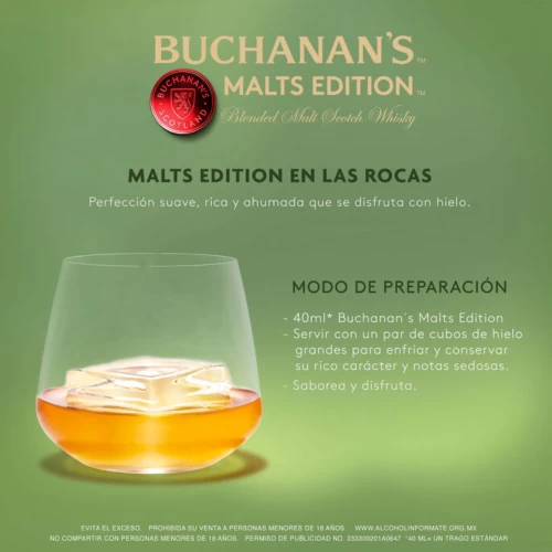 Whisky Buchanans Malts Edition 750 ml. 4 Whisky Buchanans Malts Edition 750 ml.