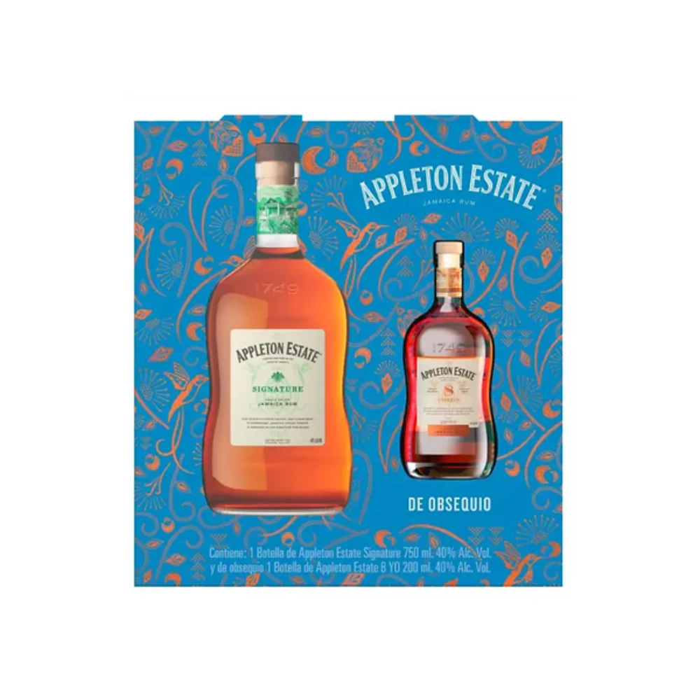Ron Appleton Estate 750 ml. + Appleton Estate 8 Años 200 ml. 1 Ron Appleton Estate 750 ml. + Appleton Estate 8 Años 200 ml.