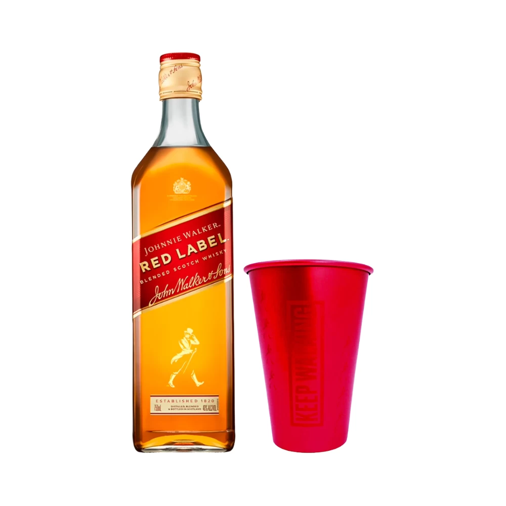 Whisky Johnnie Walker Red Label 700 ml. + Vaso 1 Whisky Johnnie Walker Red Label 700 ml. + Vaso