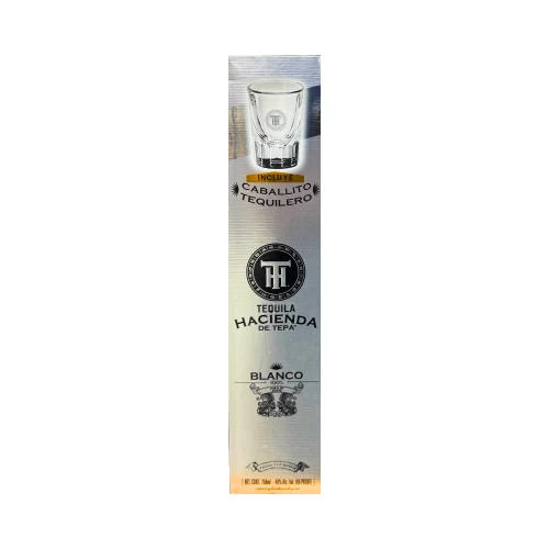 Tequila Hacienda de Tepa Blanco 750 ml. + Vaso Tequilero